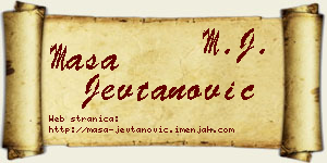 Maša Jevtanović vizit kartica